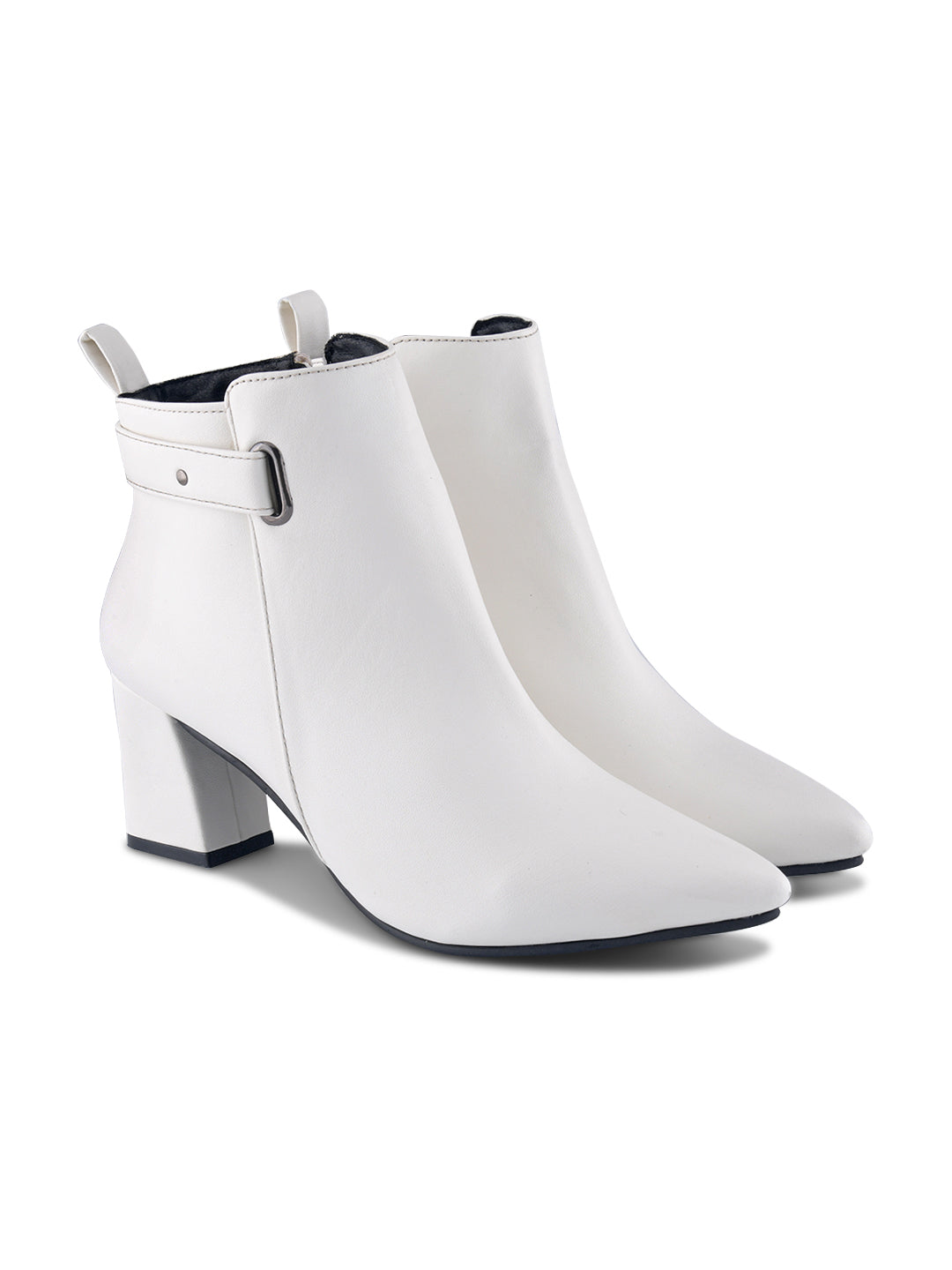 Women Buckle Strap Casual Boots