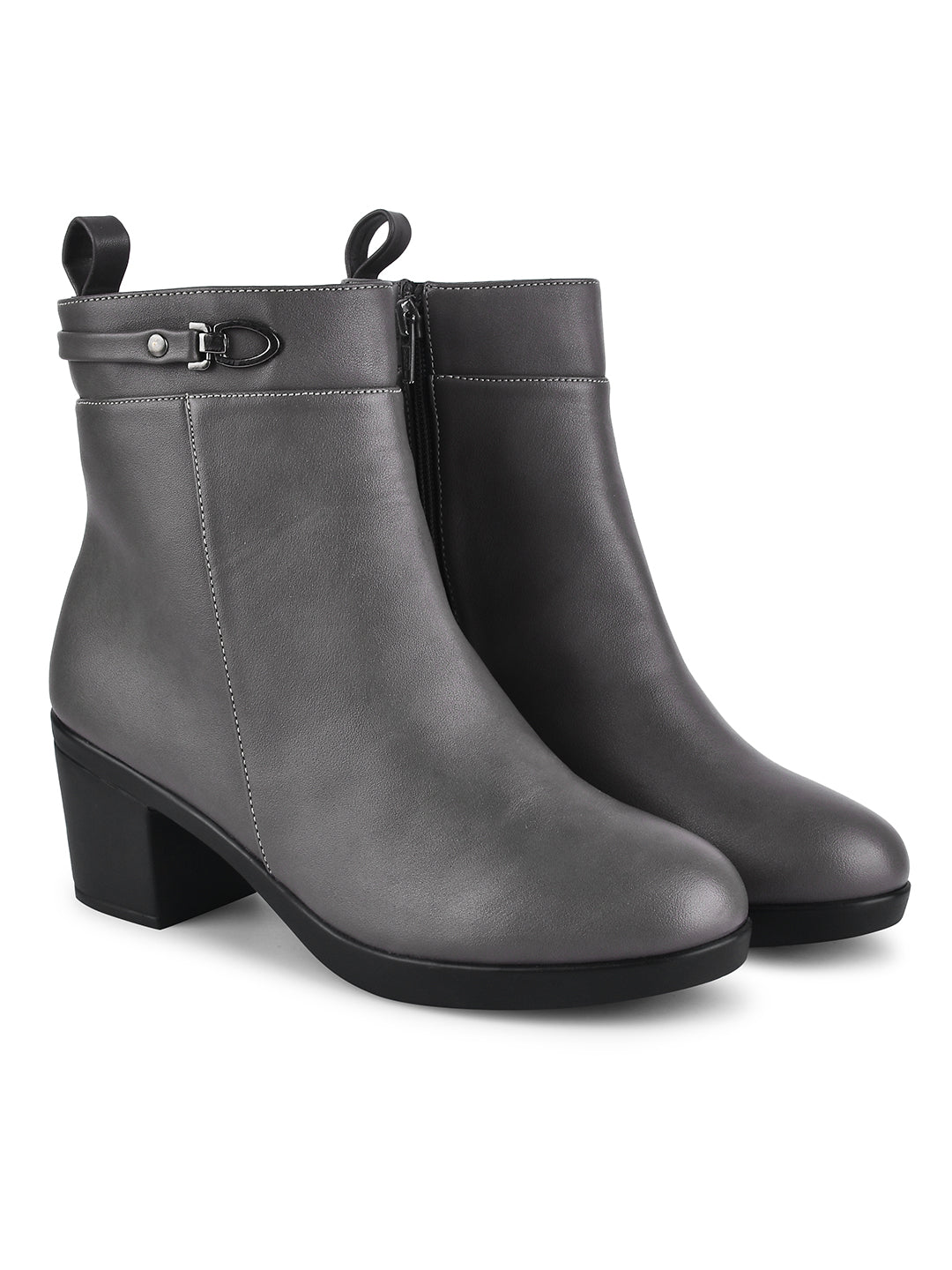 Black Block Heel Ankle Boots