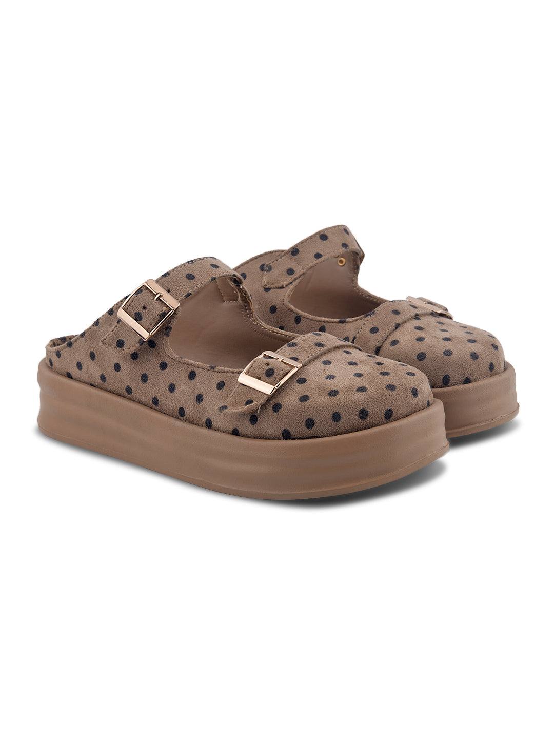 Polka Dot Platform Mary Jane Mules