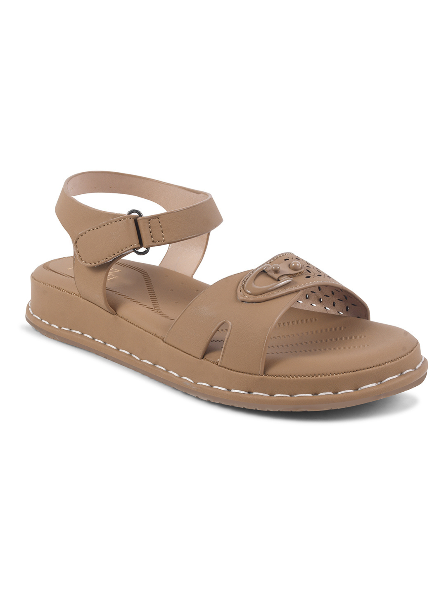 Women Beige Comfort Sandals