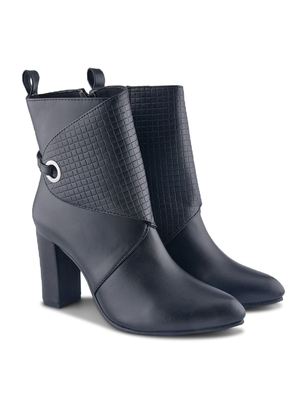 Women Croc Panel Casual Boots