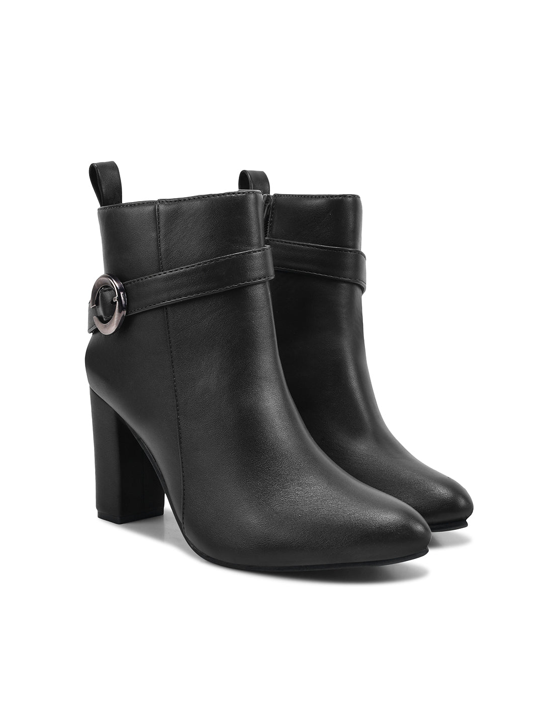 High Top Block Heeled Casual Boots
