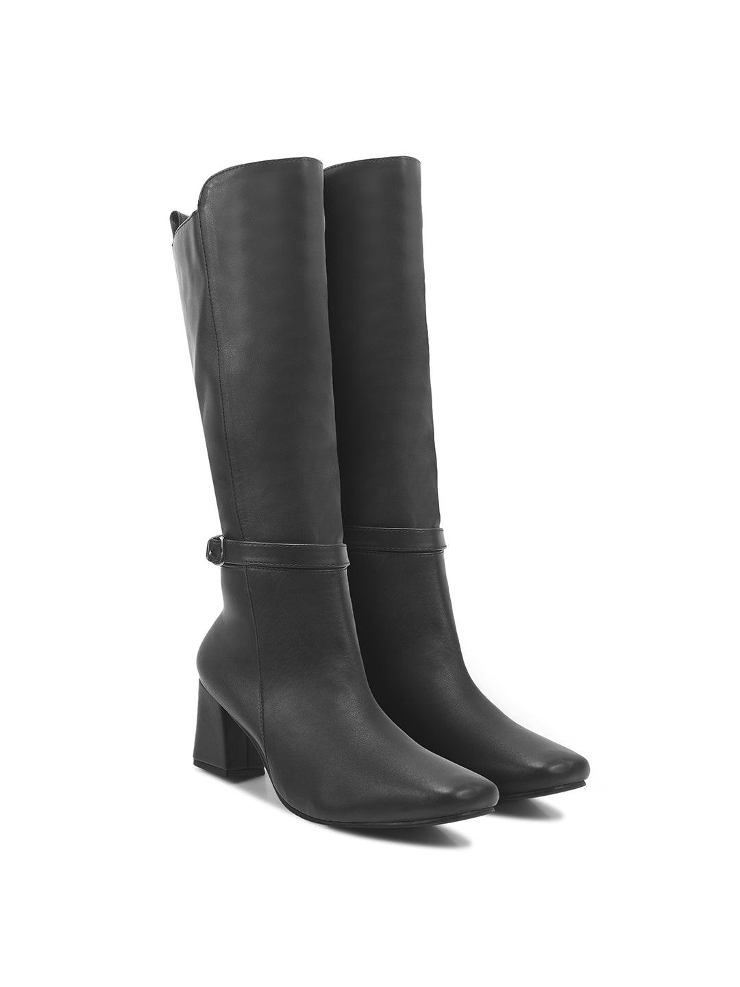 Calf-Length Block Heel Boots for Women