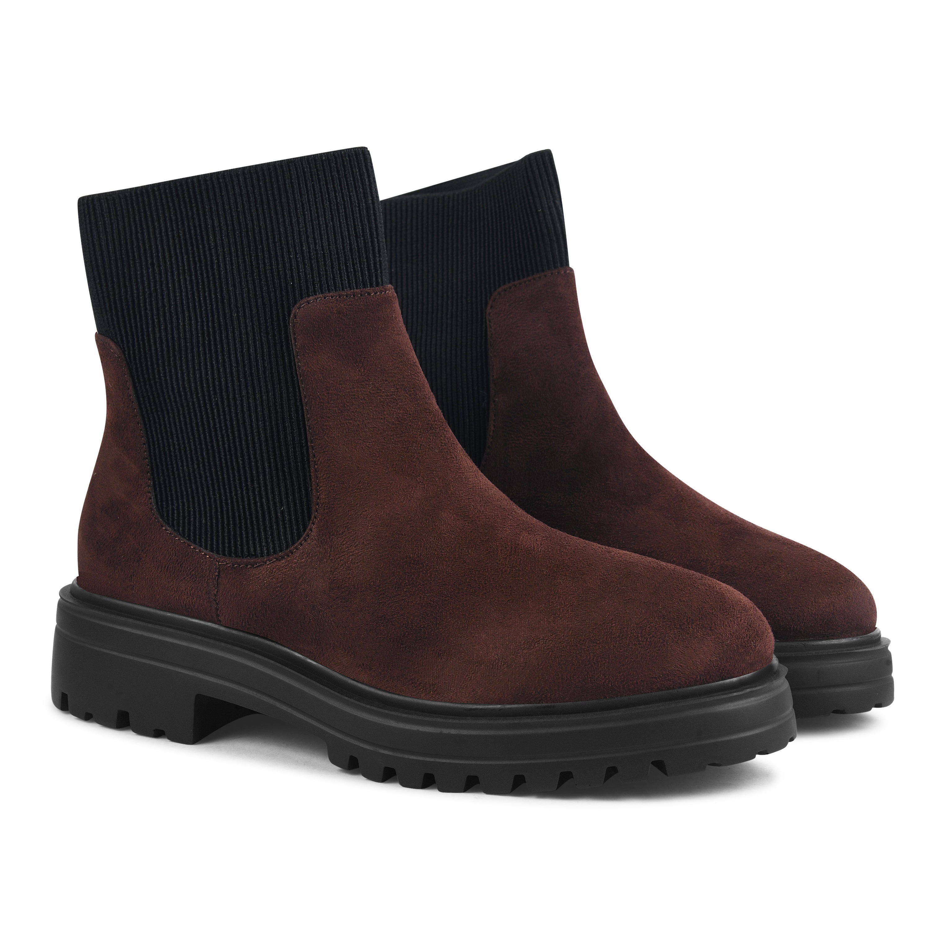 Women Solid Brown Chelsea Boots