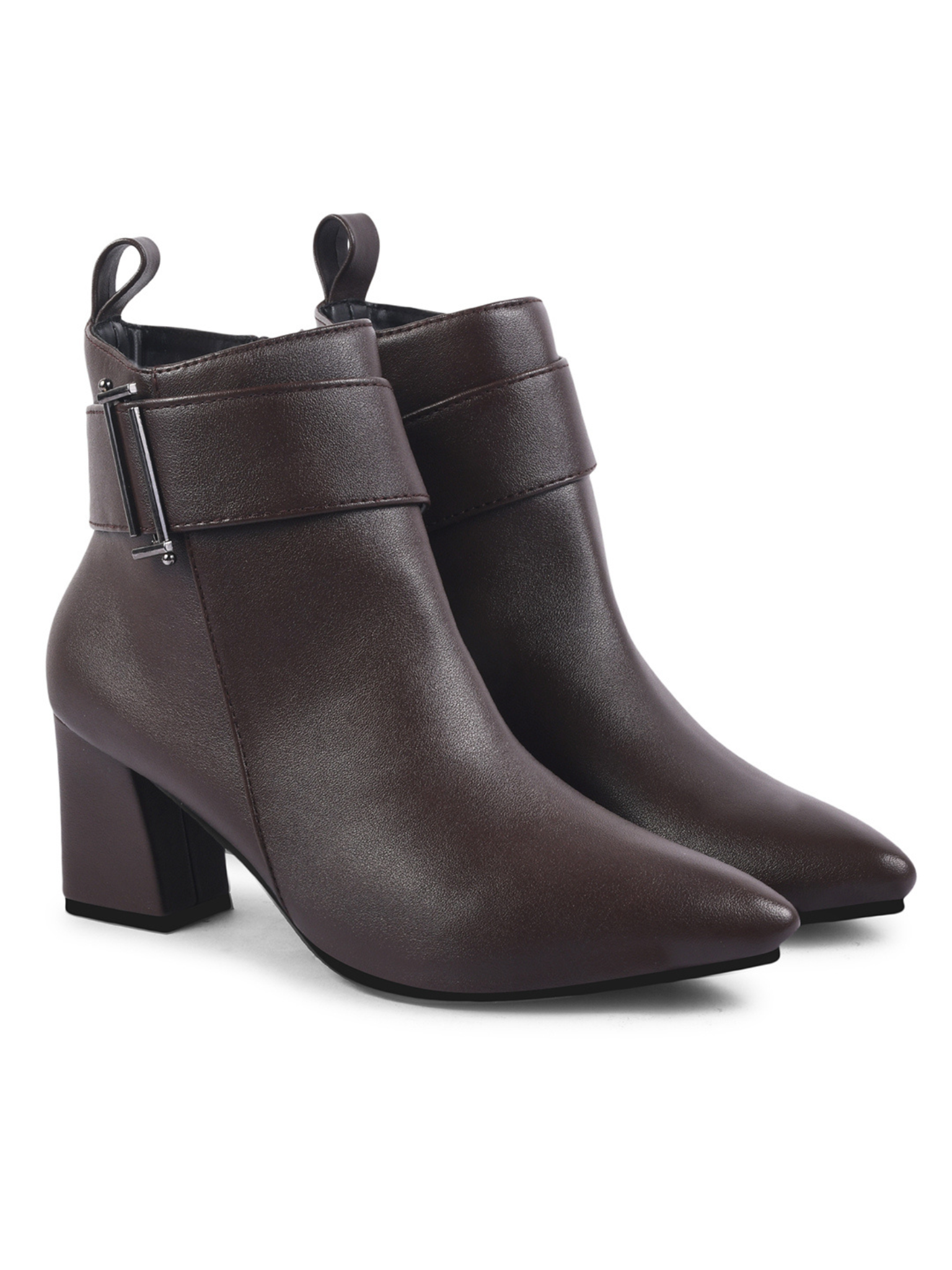 Women White Ankle Length heeled Boots