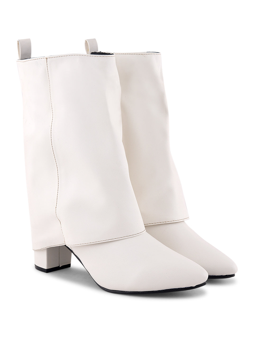 Mid-Calf Slouchy Block Heel Casual Boots