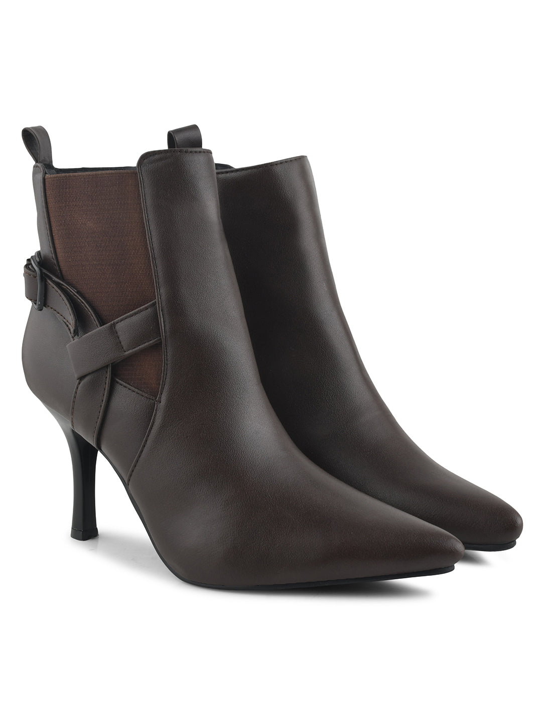 Pointed Toe High Top Slim Stiletto Heeled Casual Boots