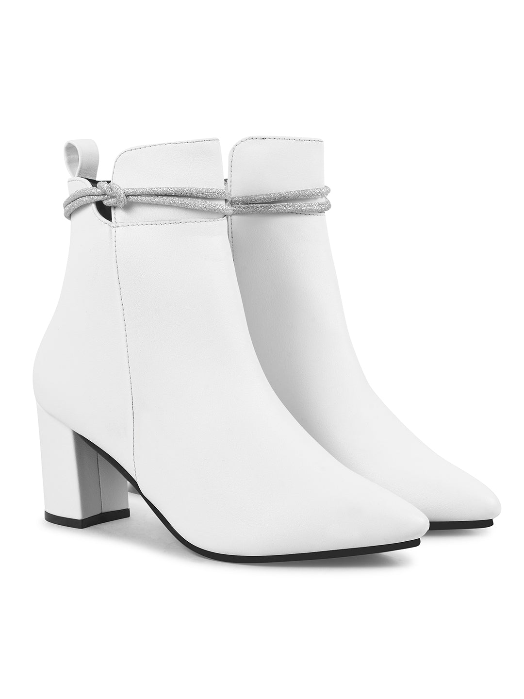 Embellished Block Heel Boots